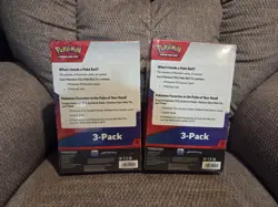 (Lot Of 2) Pokemon Paldean Fates Sam’s Club Exclusive 3 Tin Pack -Factory Sealed - Image 3