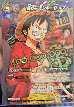 2012 ONE PIECE Miracle Battle OP-11 LUFFY WANTED POSTER PROMO RARE - Image 1