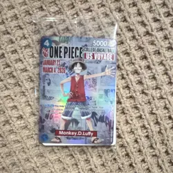 Bandai Namco Monkey.D.Luffy One Piece CCG US Voyage Promo Holo Card - Image 1