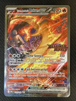 Pokemon TCG Team Rockets Moltres EX Destined Rivals Card 229/182 Stamped - Image 1