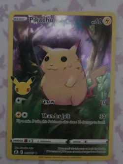 Pokemon Pikachu Full Art Holo Basic Celebrations Card 005/025 Tcg Card NM +🎁 - Image 1