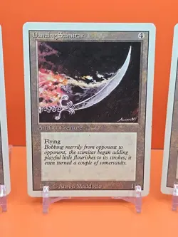 🟤🟤🟤 (3) 1994 MAGIC The Gathering DANCING SCIMITAR REVISED 3RD EDITION PLAYED - Image 3