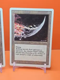 🟤🟤🟤 (3) 1994 MAGIC The Gathering DANCING SCIMITAR REVISED 3RD EDITION PLAYED - Image 4