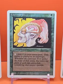 🟢🟢🟢 (4) 1994 MAGIC The Gathering LLANOWAR ELVES REVISED 3RD EDITION PLAYED🟢3 - Image 4