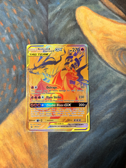 Pokemon TCG - Reshiram & Charizard GX Tag Team Gold SM247 NM - Image 1