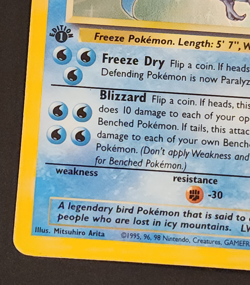 Articuno 2/62 Fossil Holo 1st Edition HP Pokemon TCG 1999 - Image 2