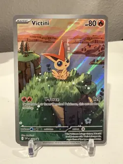 2025 Pokemon SV Black Star Promos SVP EN Victini #208 Illustration Collection - Image 1