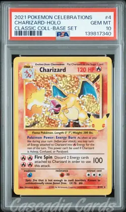 PSA 10 Charizard 4/102 Celebrations Classic Collection Pokemon - Image 1