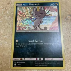 ALOLAN MEOWTH 2019 Pokemon McDonalds #10/12 HOLO EXCLUSIVE NEAR MINT NM - Image 1