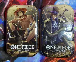 One Piece TCG Lot of (2), Mini Tin Vol. 2, OP-13 Sealed - (1) Ace & (1) Sabo! - Image 1