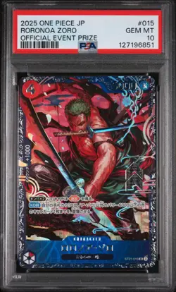 One Piece ST21-015 Zoro Flagship Event Prize Promo Parallel Japanese JP PSA 10 - Image 1