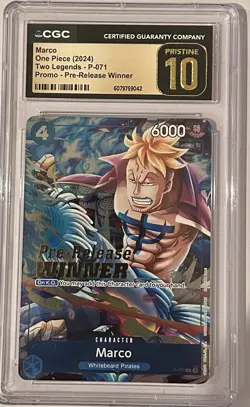 One Piece P-071 Marc Pre-Release OP08 Winner Promo Alt Art PSA CGC 10 Pristine - Image 1