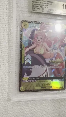 One Piece OP03-116 Shirahoshi 2024 Championship Top Prize BGS 10 PSA - Image 2