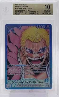 One Piece OP01-060 Alt Art Leader Donquixote Doflamingo English BGS 10 PSA - Image 1