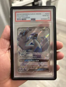 Pokemon TCG Lugia GX Holo Ultra Rare Card Lost Thunder 207/214 Psa 10 - Image 1