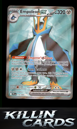 Empoleon ex - 114/094 114/094 Pokemon Ultra Rare ME02: Phantasmal Flames Card NM - Image 1