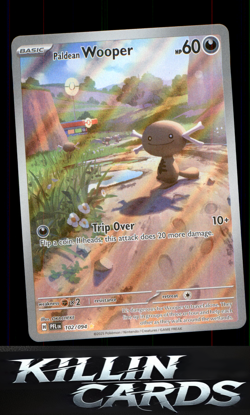 Paldean Wooper 102/094 Pokemon Illustration Rare ME02: Phantasmal Flames Card NM - Image 1