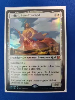 MTG Heliod, Sun-Crowned Theros Beyond Death Prerelease Card Foil NM - Image 1