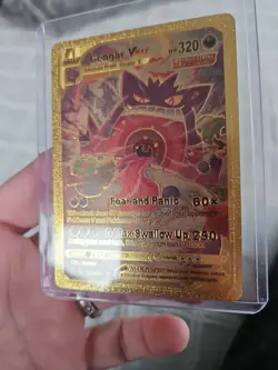 Gengar Vmax Gold Foil Fan Art Premium Vinyl Textured Collector Card - Image 2