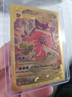 Gengar Vmax Gold Foil Fan Art Premium Vinyl Textured Collector Card - Image 5