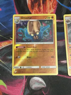 Omastar And Kabutops Reverse Holo Rare Pokemon Card, Team Up, 76/181 78/181 - Image 2
