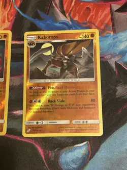 Omastar And Kabutops Reverse Holo Rare Pokemon Card, Team Up, 76/181 78/181 - Image 3