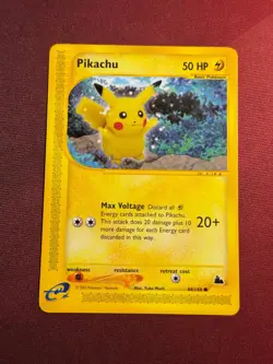 PIKACHU 84/144 Skyridge non-holo E-Series / E-Reader Pokemon TCG card NM+ CLEAN! - Image 1