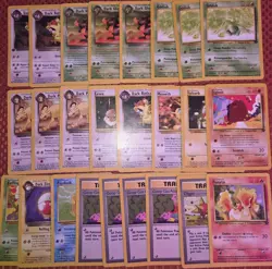 25x Vintage Pokemon Team Rocket Lot – ALL DAMAGED – Creased Cards - Image 1