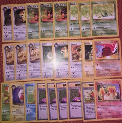 25x Vintage Pokemon Team Rocket Lot – ALL DAMAGED – Creased Cards - Image 2