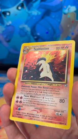 Pokemon Typhlosion Neo Genesis 18/111 Holo Unlimited Card DAMAGED see video/pics - Image 2