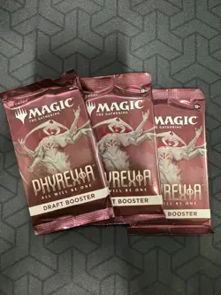 Phyrexia All Will Be One Draft Booster x3 Lot, Magic the Gathering, Sealed - Image 1