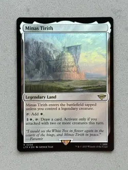 Minas Tirith #256 FOIL - Land - Lord of the Rings LTR Magic MTG - NM / Unplayed - Image 1