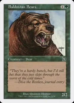 1x Balduvian Bears NM Eng MTG - Deckmasters - Image 1