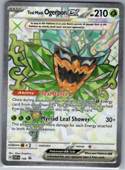 Teal Mask Ogerpon ex SVP 166 SV Scarlet & Violet Promo Cards - Pokemon Card - NM - Image 1