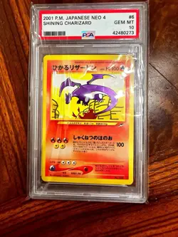 Pokemon Japanese TCG Shining Charizard Neo 4 Gem MT PSA 10 - Image 1