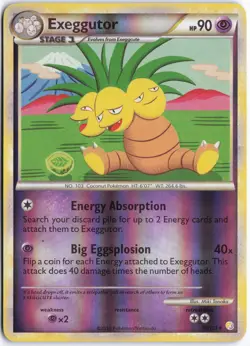 Pokemon - Exeggutor #18/123 - HeartGold SoulSilver Reverse Holo - Image 1