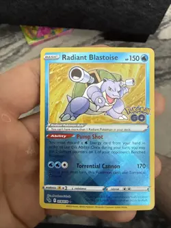 Pokemon TCG. Radiant Blastoise 18/78 Pokemon Go Stamped Holo Rare (NEAR MINT) - Image 1