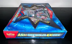 Pokemon Ash-Greninja-EX Box - DAMAGED - Back/Bottom center tear CONTENTS OKAY - Image 3