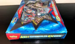 Pokemon Ash-Greninja-EX Box - DAMAGED - Back/Bottom center tear CONTENTS OKAY - Image 5