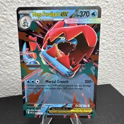 Pokemon Mega Feraligatr EX Ascended Heroes 043/217 Full Art Holo Double Rare - Image 2