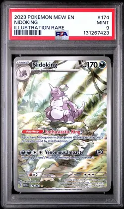 2023 POKEMON MEW EN-151 ILLUSTRATION RARE #174 NIDOKING PSA 9 - Image 1