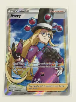 Pokemon Avery (Full Art) Ultra Rare SWSH06: Chilling Reign 187/198 NM - Image 1