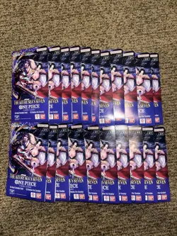 LOT OF 21 - ONE PIECE OP-14 The Azure Sea's Seven Sleeved Booster Pack - Sealed - Image 1