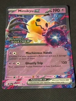 Mimikyu ex 069/159 (Journey Together Stamped) Pokemon Jumbo Card 5 - Image 1