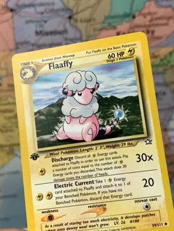 SHIPS SAME DAY Pokemon Card 1st Edition Flaaffy 34/111 Lightning Type 2000 - Image 3