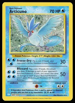 Articuno 009/034 Holo CLB Trading Card Game Classic Pokemon Card - Image 1