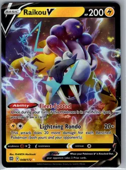 Raikou V 048/172 SWSH09: Brilliant Stars - Pokemon Card - NM - Image 1