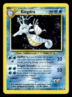 Kingdra 8/111 Holo Rare Neo Genesis Set Pokemon Card - Image 1