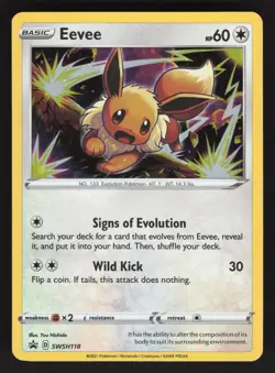 Eevee SWSH118 Pokemon TCG Sword & Shield Promo Cards LP - Image 1