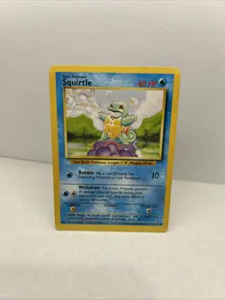 Pokemon TCG Squirtle Card #63/102 Common, Unlimited, Base Set - Image 1